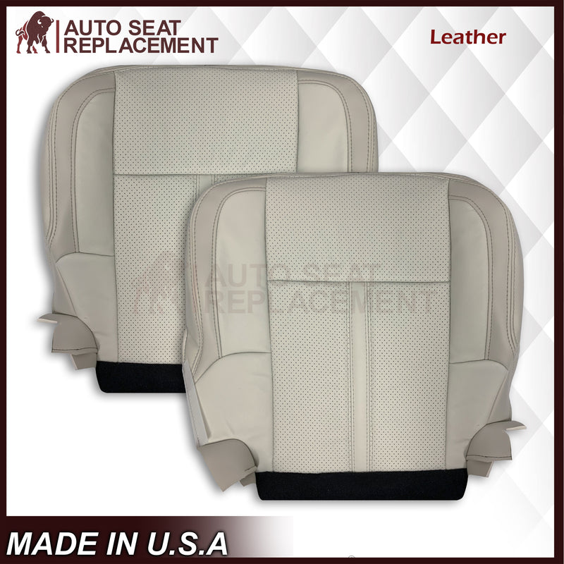 2009 - 2012 Lincoln MKS Replacement Seat Covers in Tan: Choose Genuine Leather or Vinyl