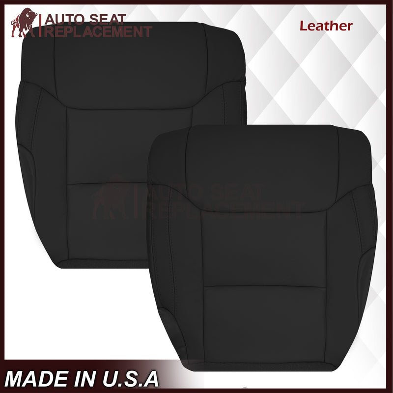 2014-2021 Toyota Tundra Driver OR Passenger Side Replacement Leather OR Synthetic Leather Seat Cover: Black - Auto Seat Replacement