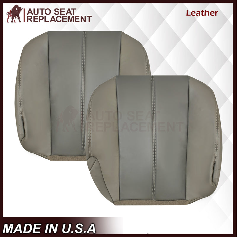 2001 2002 GMC Yukon Denali XL SLT SLE Leather Replacement Seat Cover 2 Tone Gray: Choose From Variation