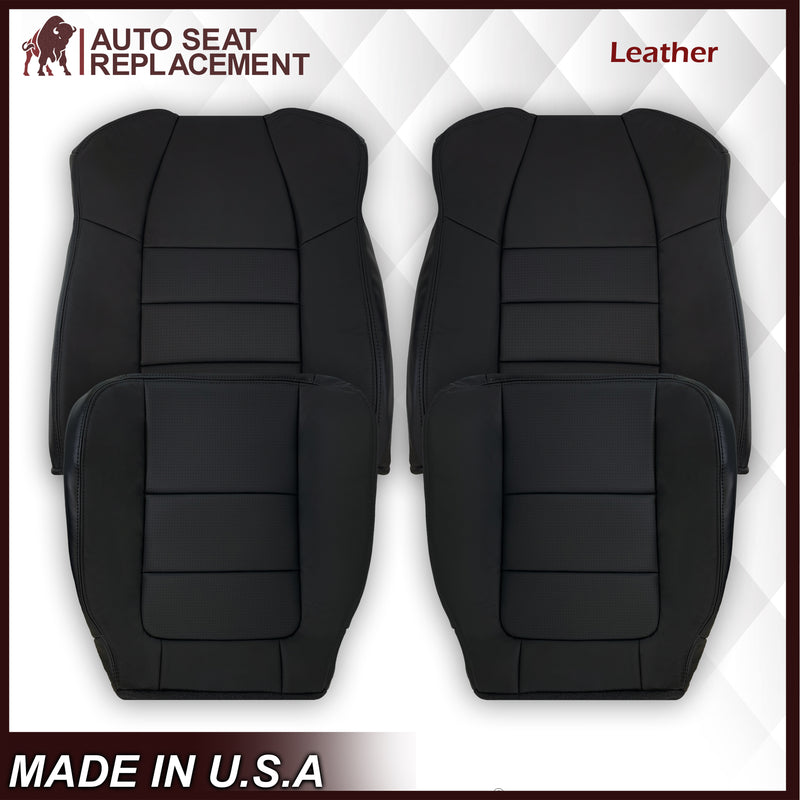 2001 2002 2003 Ford F350/F250 Lariat Extended Cab Perforated Seat Cover in Black: Choose Leather OR Vinyl
