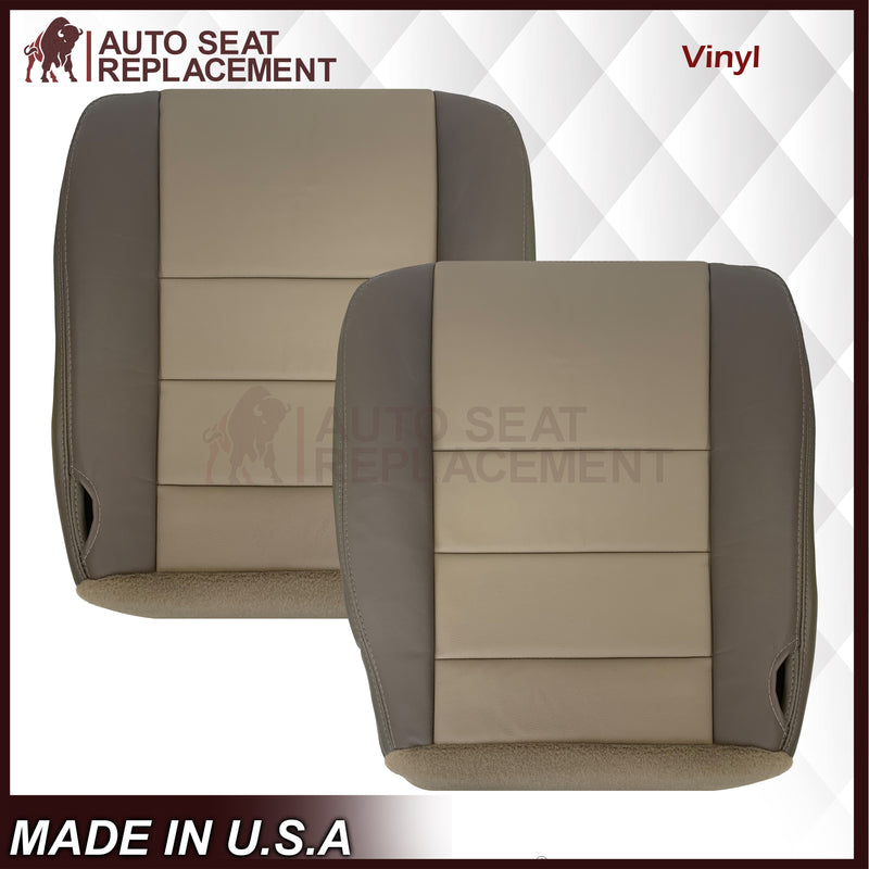 2002 2003 2004 Ford Excursion Eddie Bauer Leather & Vinyl Seat Covers 2 tone gray-tan: Choose From Variations