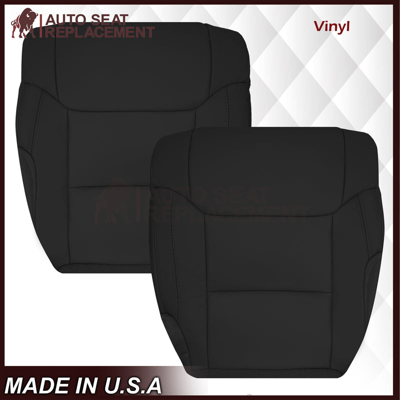 2014-2021 Toyota Tundra Driver OR Passenger Side Replacement Leather OR Synthetic Leather Seat Cover: Black - Auto Seat Replacement