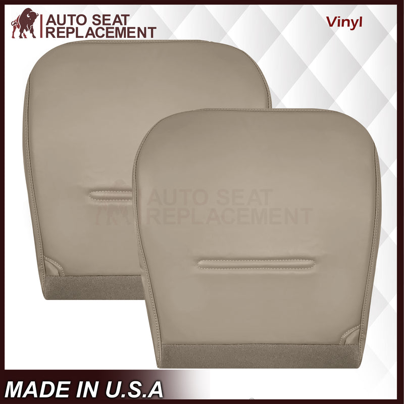 2002 - 2007 Ford F250 F350 F450 F550 Work Truck Super Duty XL Replacement Seat Covers in Tan Vinyl - Auto Seat Replacement