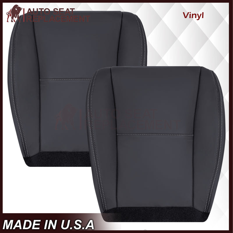 2013-2015 Subaru XV Crosstrek - Bottom Genuine or Synthetic Leather Replacement Seat Cover: Black Non-Perforated