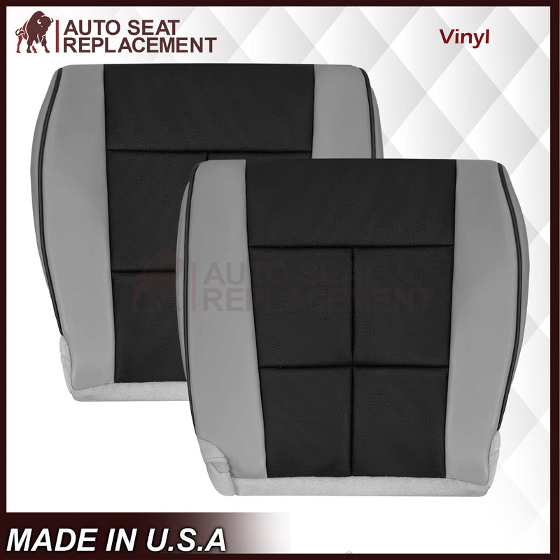 2007 - 2014 Lincoln Navigator Bottom Seat Cover in 2 Tone Gray & Black Leather or Vinyl - Auto Seat Replacement