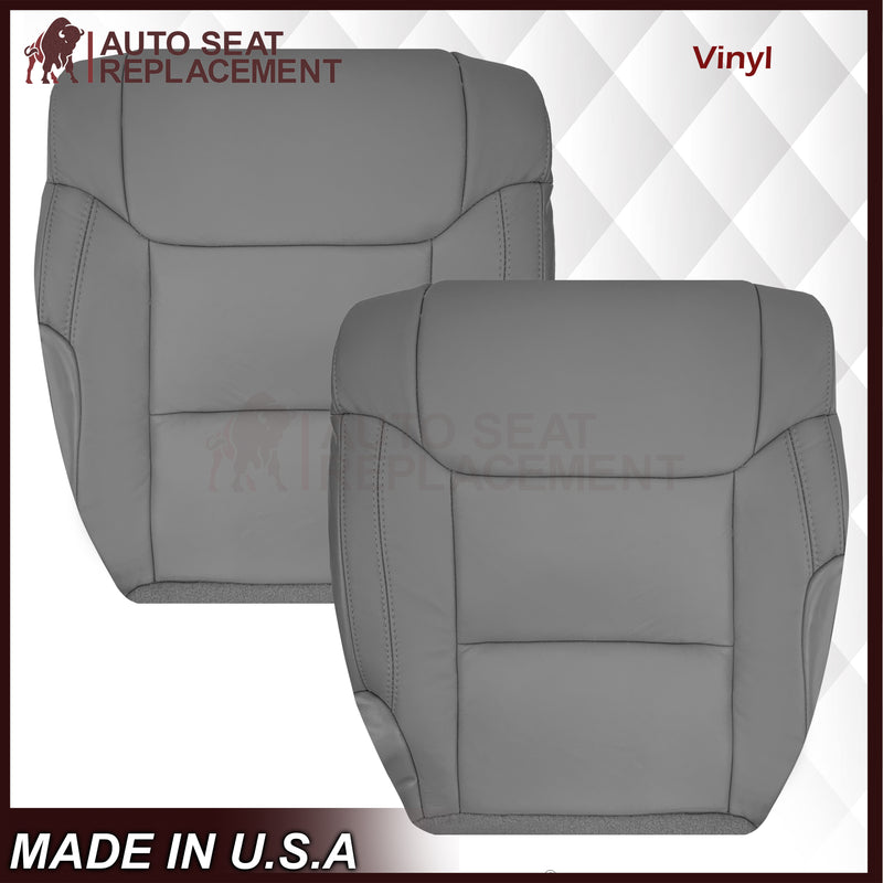2014-2021 Toyota Tundra Work Truck Driver OR Passenger Side Replacement Leather OR Synthetic Leather Seat Cover: Gray - Auto Seat Replacement