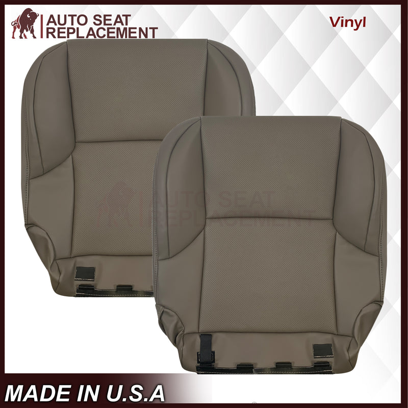 2010-2021 Lexus GX460 Replacement Perforated Synthetic Leather Top or Bottom Seat Cover: Dark Tan Perforated