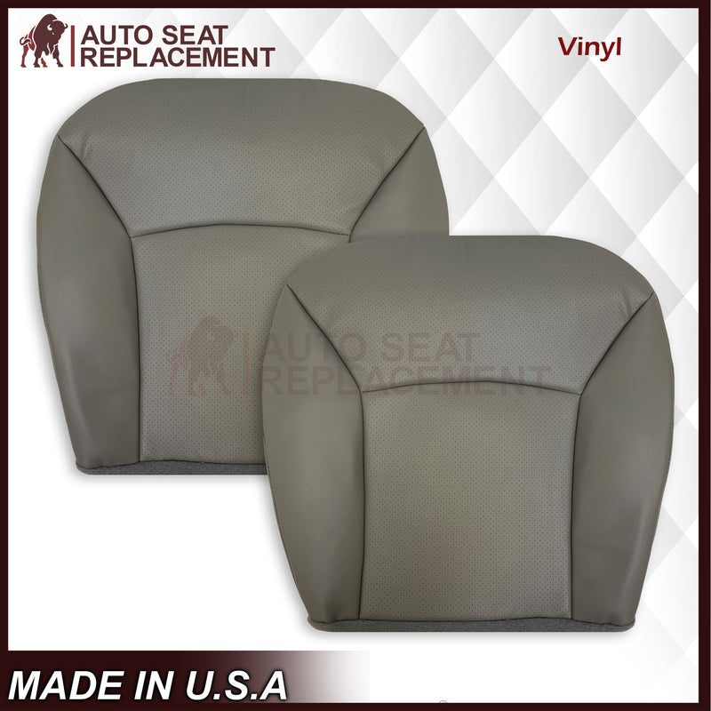 For 2003-2008 Ford E250 Econoline Van Perforated Front Vinyl Replacement Seat Covers in Flint Gray - Auto Seat Replacement