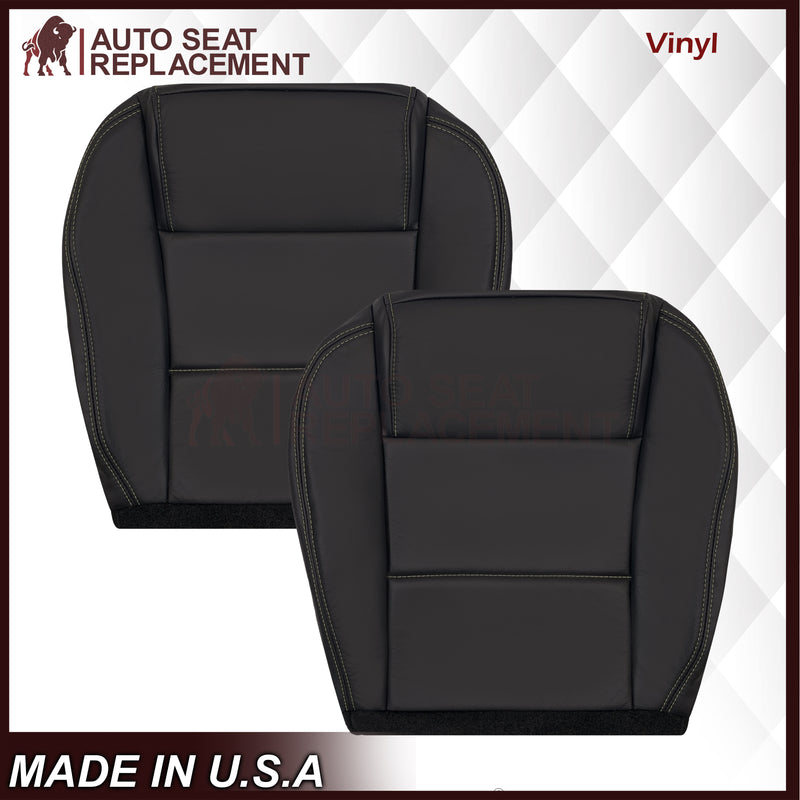2005-2009 Ford Mustang Coupe GT V6 Leather Replacement Seat Covers in Black