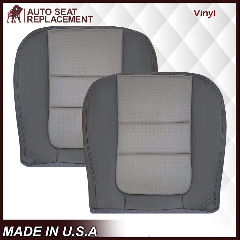 2001 Ford F250 Platinum Edition New Vinyl Replacement Seat Cover in 2-Tone Gray - Auto Seat Replacement