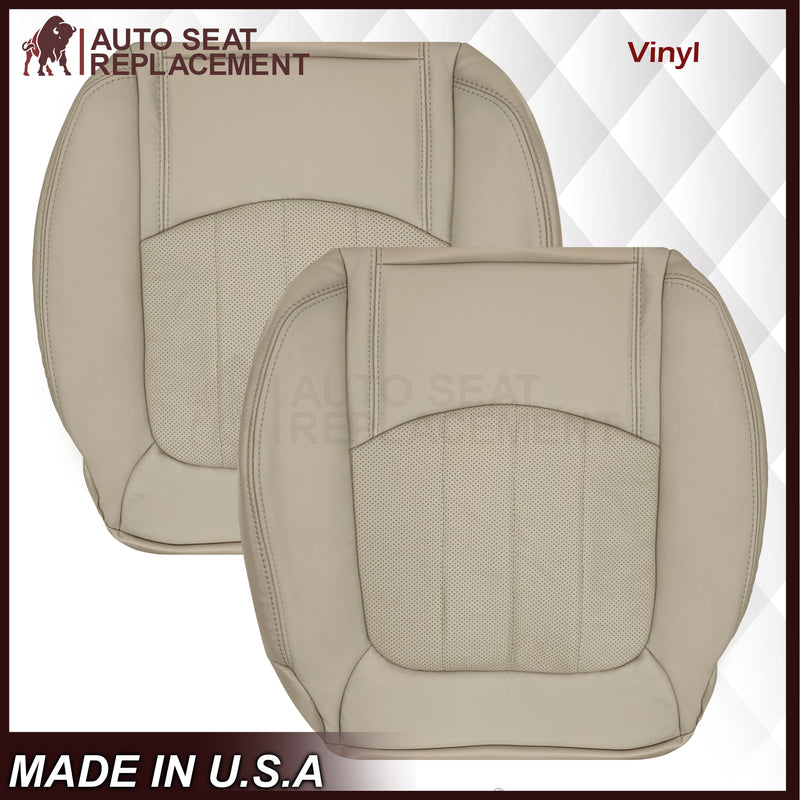 2007-2012 GMC Acadia Denali/SLT Replacement Leather/Syn. Leather Seat Cover: Tan, Perforated - Auto Seat Replacement