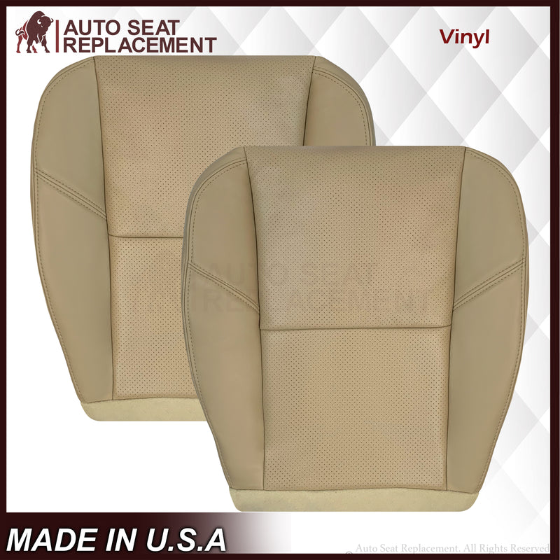 2007-2008 Cadillac Escalade Perforated Seat Cover in VERY Light Cashmere Tan: Choose From Variation - Auto Seat Replacement