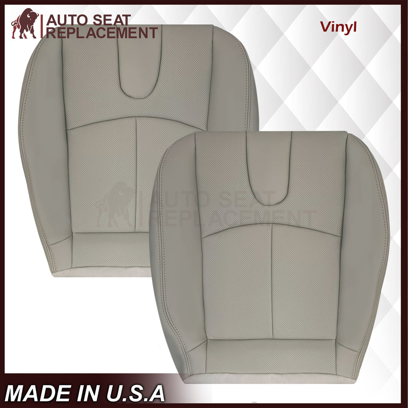2008-2013 Infiniti G37 Sedan 4-Door Replacement Leather Seat Cover-Perforated Gray - Auto Seat Replacement