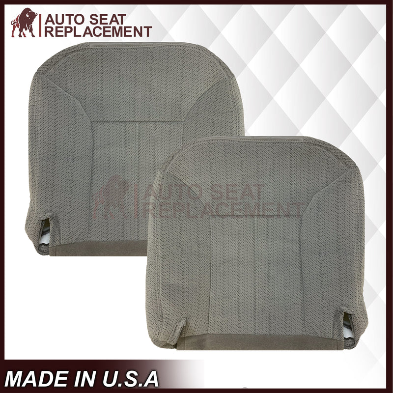 1995 - 1999 Chevy Tahoe & Suburban Gray Cloth Replacement Front Seat Covers ( Pewter Gray )