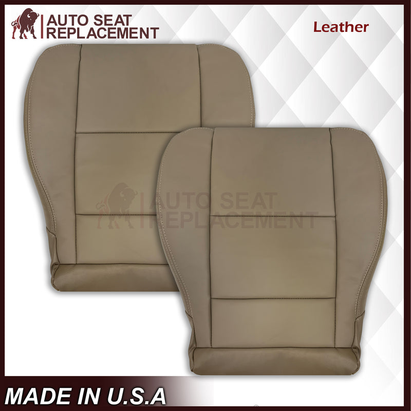 2001 - 2007 Toyota Sequoia Driver OR Passenger Side Top and Bottom Replacement Seat Covers In Tan: Choose your material