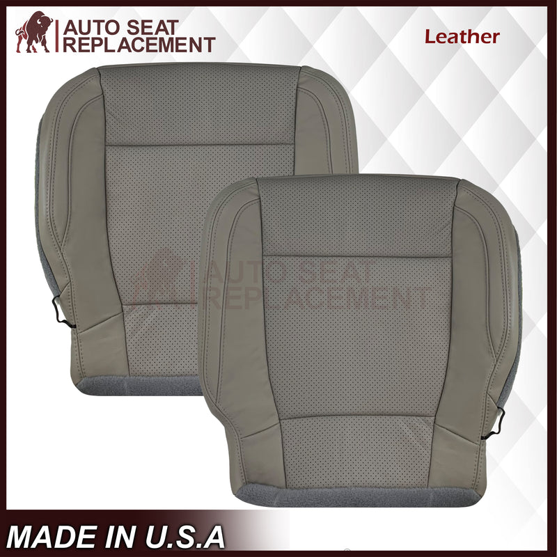 2015 - 2017 Ford F-150 Lariat Gray Replacement Seat Covers in Perforated Leather or Synthetic Leather