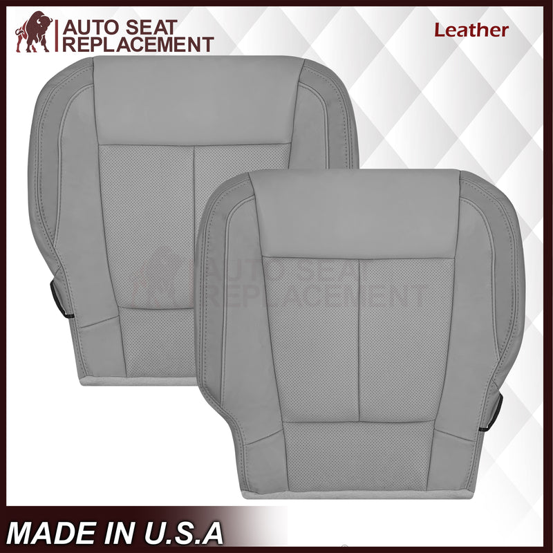 2018-2020 Ford F-150 Lariat Replacement Cowhide Leather or Synthetic Leather Seat Cover: Gray, Perforated - Auto Seat Replacement