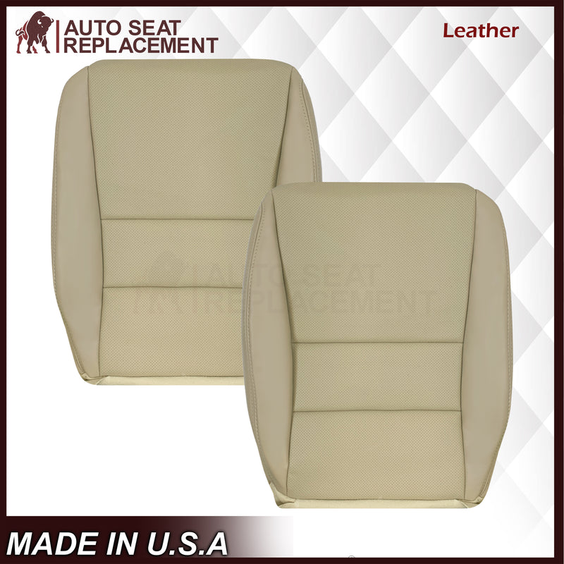 2004-2008 Acura TSX Driver Or Passenger Replacement Genuine Leather / Synthetic Leather Seat Covers: Perforated, Tan