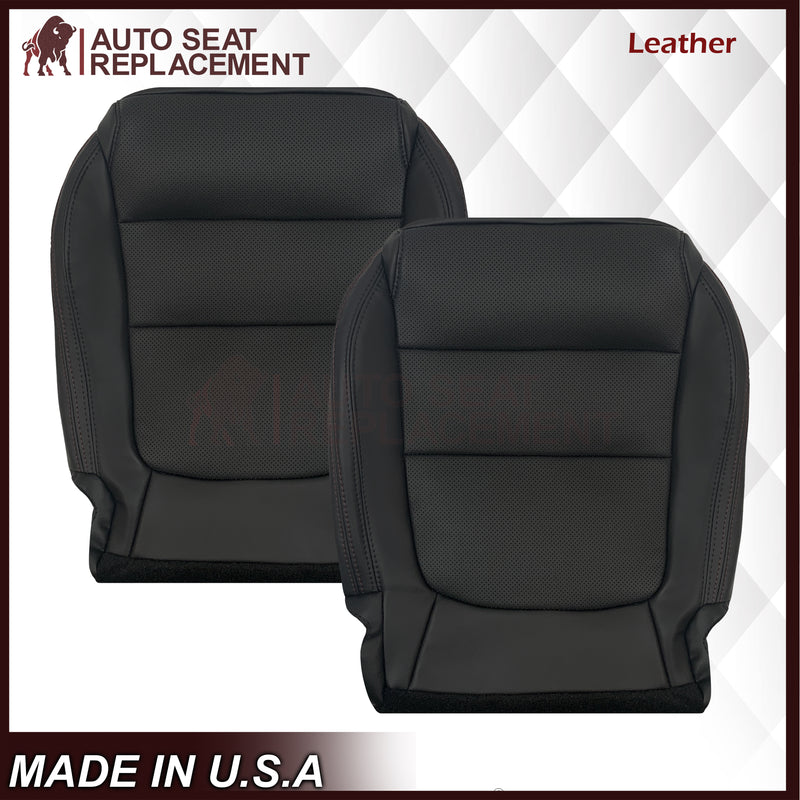 2013 to 2015 For Mazda CX-5 Driver Passenger Black Perforated Leather Seat Cover
