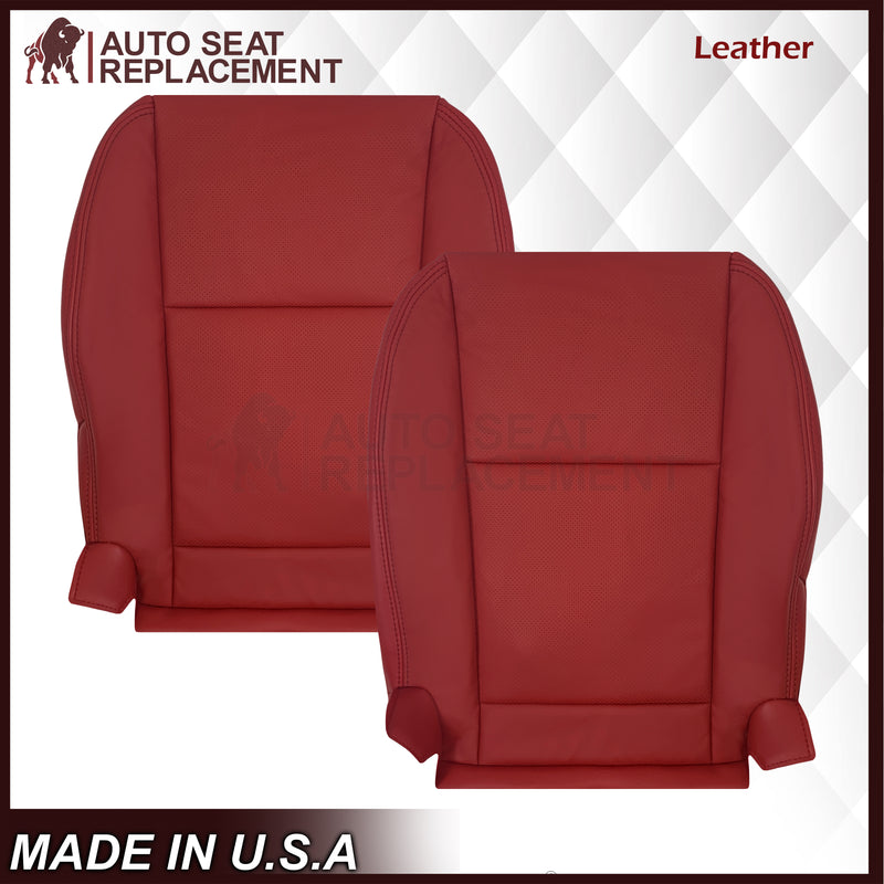 2011-2014 Dodge Charger Replacement Leather or Synthetic Leather Seat Cover: Red Perforated