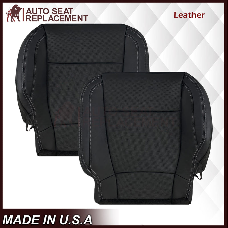 2015-2017 Ford F150 Lariat Charcoal Black Replacement Seat Covers in Leather or Synthetic Leather