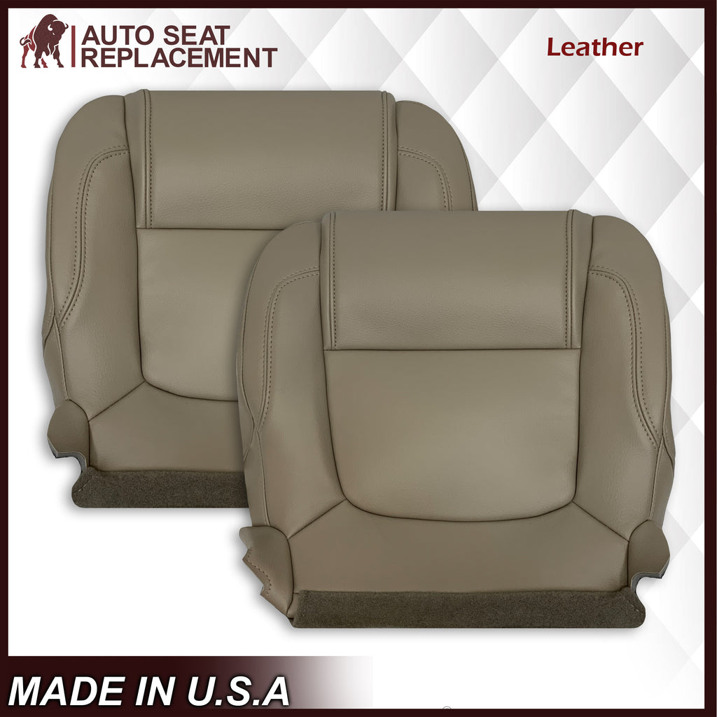 2011 - 2015 Ford Explorer Replacement Leather Bottom Seat Covers In Gray: Choose Leather OR Vinyl