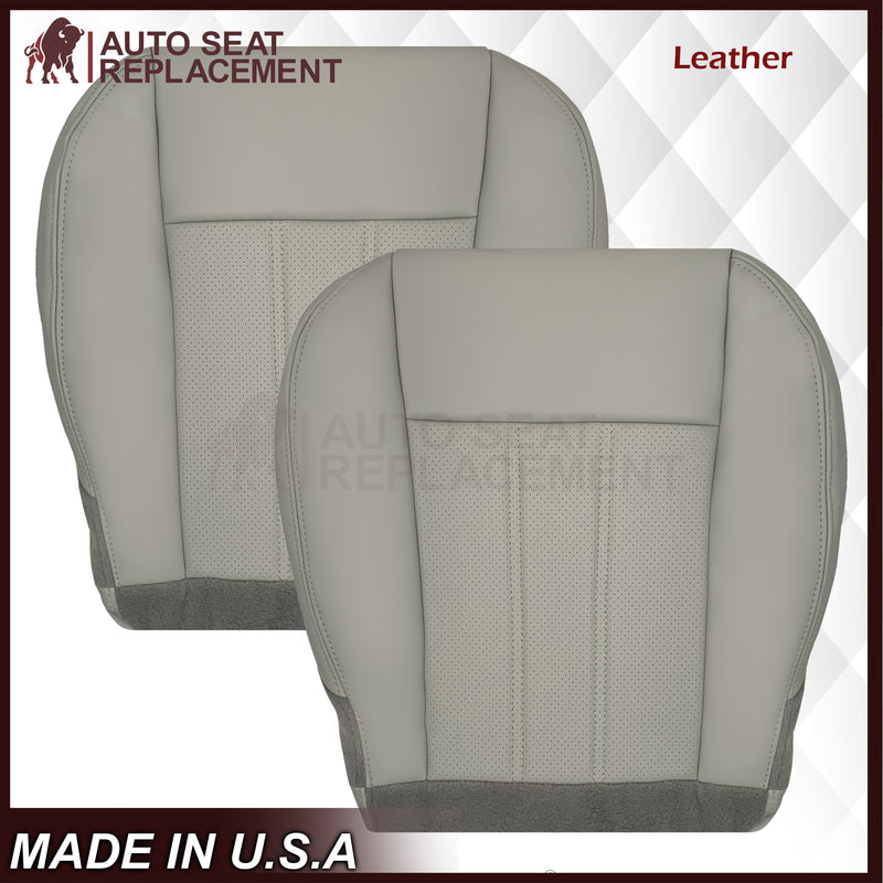 2008 -2020 For Dodge Grand Caravan Front Replacement Seat Cover: Light Graystone Perforated