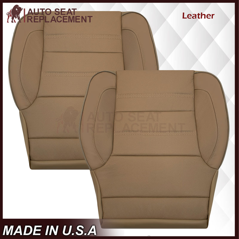 2014-2019 GMC Sierra Denali Perforated Genuine Leather Replacement Seat Cover In Dune Tan - Auto Seat Replacement