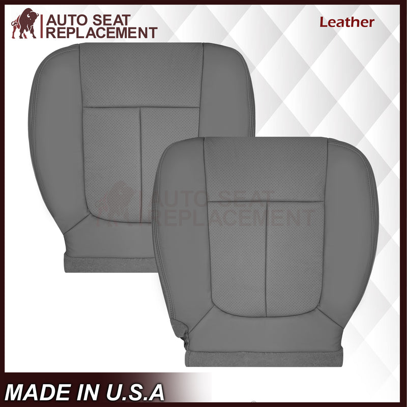 2009 - 2014 Ford F150 Lariat Crew Cab Perforated Replacement Seat Cover Steel Gray