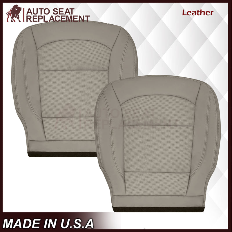 2016-2019 Ford Explorer Limited Replacement Leather or Synthetic Leather Seat Cover:  Light Gray Perforated
