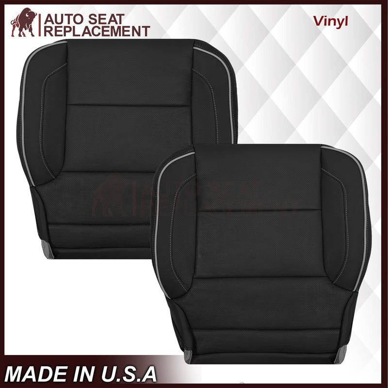 2014-2019 Chevy Silverado 1500 2500HD 3500HD High Country Replacement Perforated Genuine Leather OR Synthetic Leather Seat Covers: Black - Auto Seat Replacement