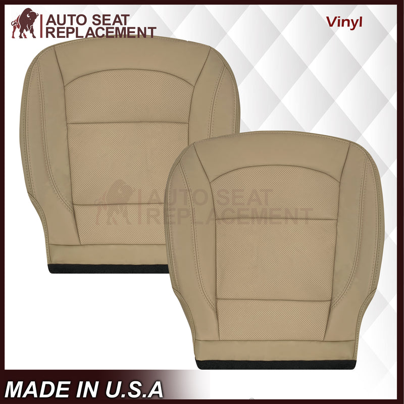 2016-2019 Ford Explorer Limited Replacement Leather or Synthetic Leather Seat Cover: Tan Perforated - Auto Seat Replacement