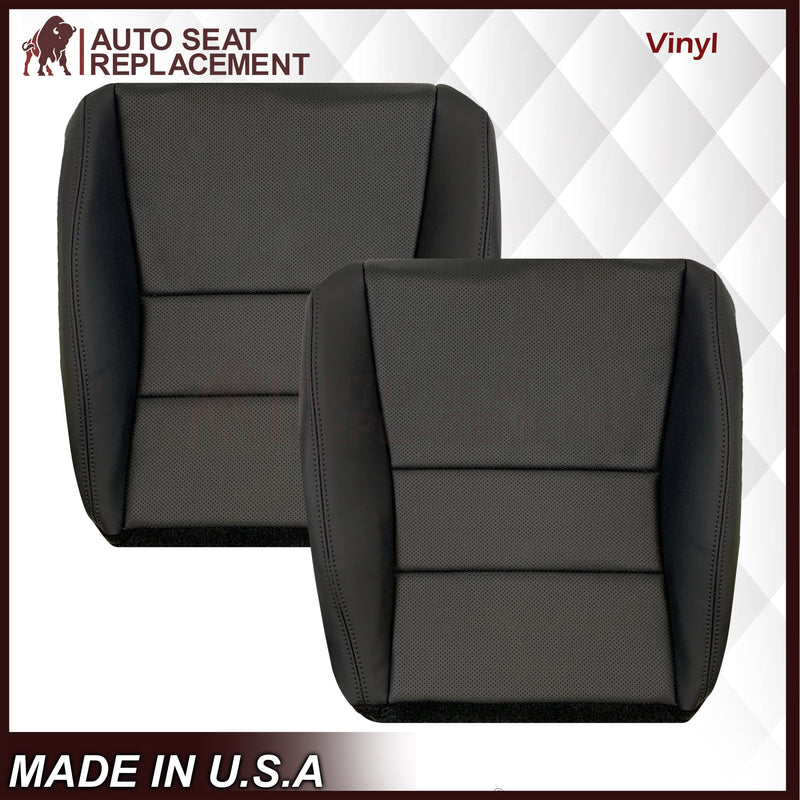 2005 - 2008 Acura TL Driver Or Passenger Replacement Genuine Leather or Synthetic Leather Seat Covers: Perforated Black