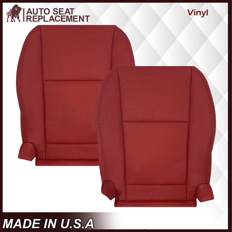 2011-2014 Dodge Charger Replacement Leather or Synthetic Leather Seat Cover: Red Perforated