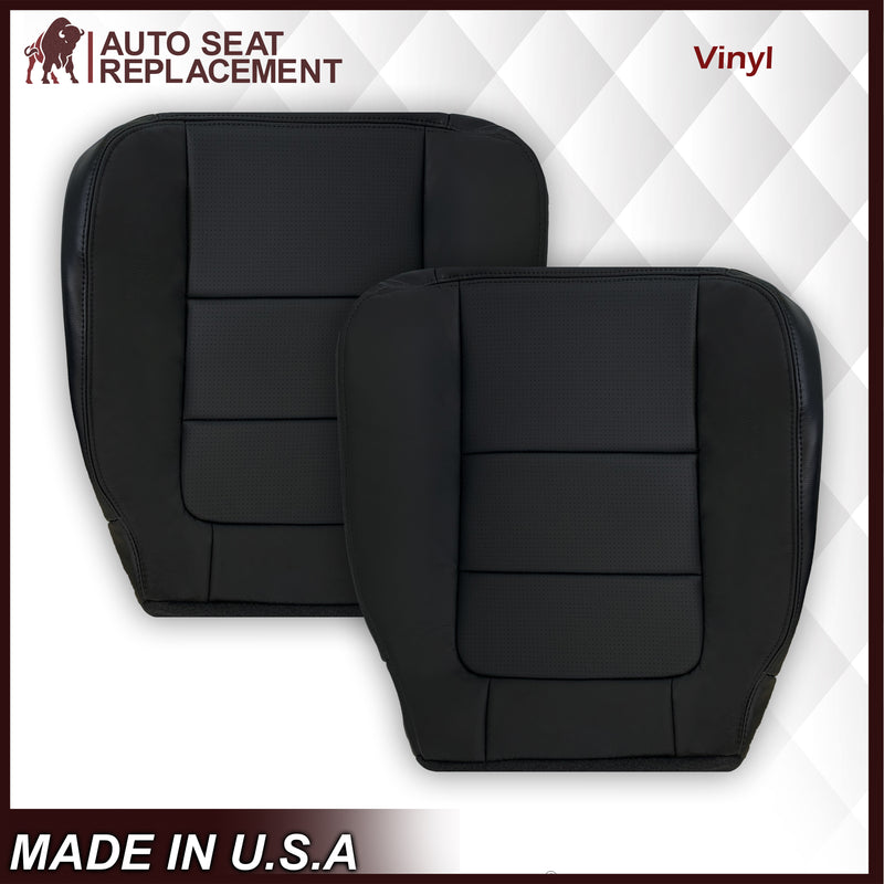 2001 2002 2003 Ford F350/F250 Lariat Extended Cab Perforated Seat Cover in Black: Choose Leather OR Vinyl