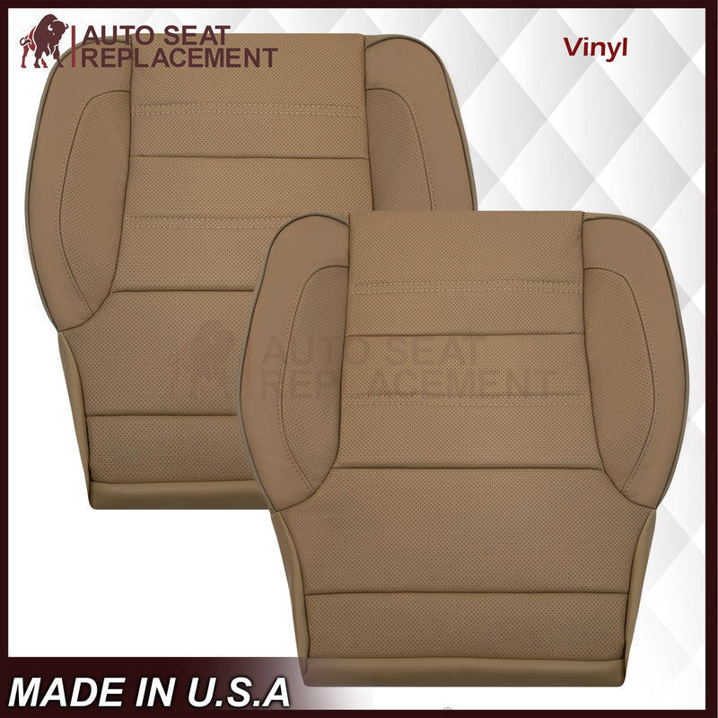 2014-2019 GMC Sierra Denali Perforated Genuine Leather Replacement Seat Cover In Dune Tan - Auto Seat Replacement