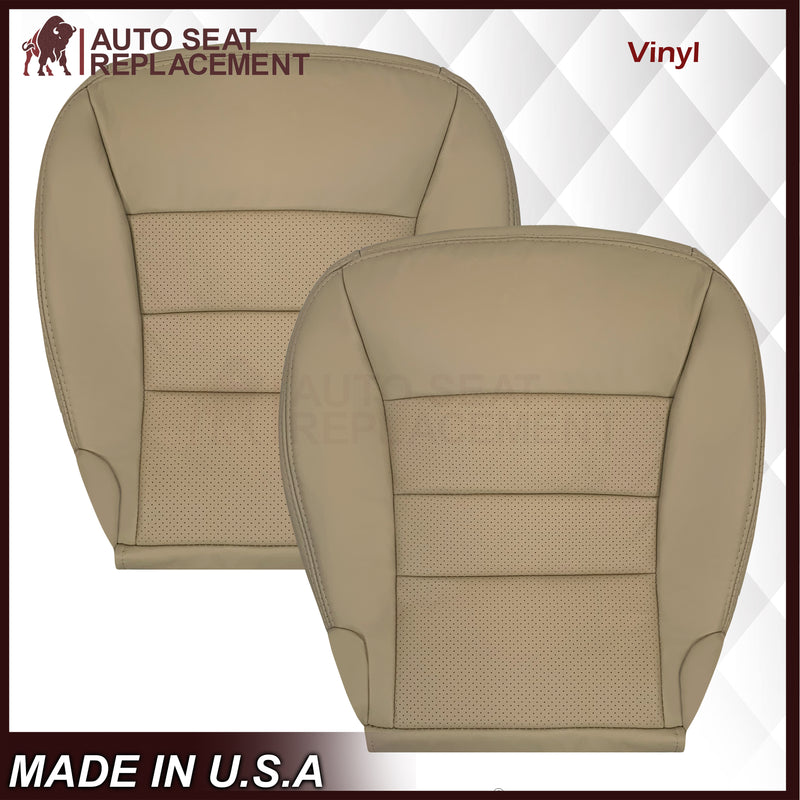 2005-2013 Chevy Corvette C6 Replacement Seat Covers: Tan Perforated