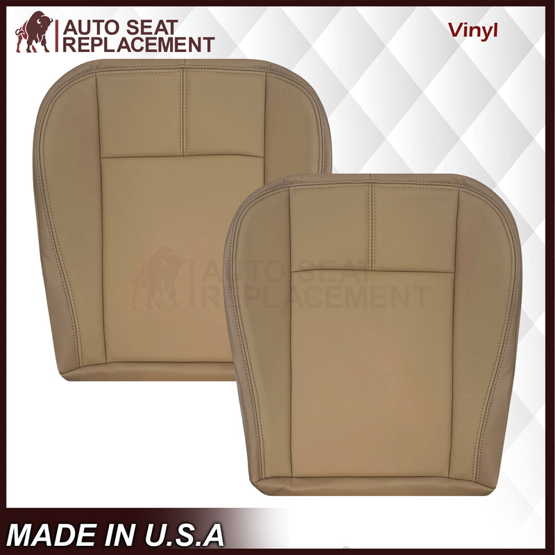 2009-2019 Ford E350 E450 E550 Econoline Van Synthetic Leather Replacement Seat Covers In Tan