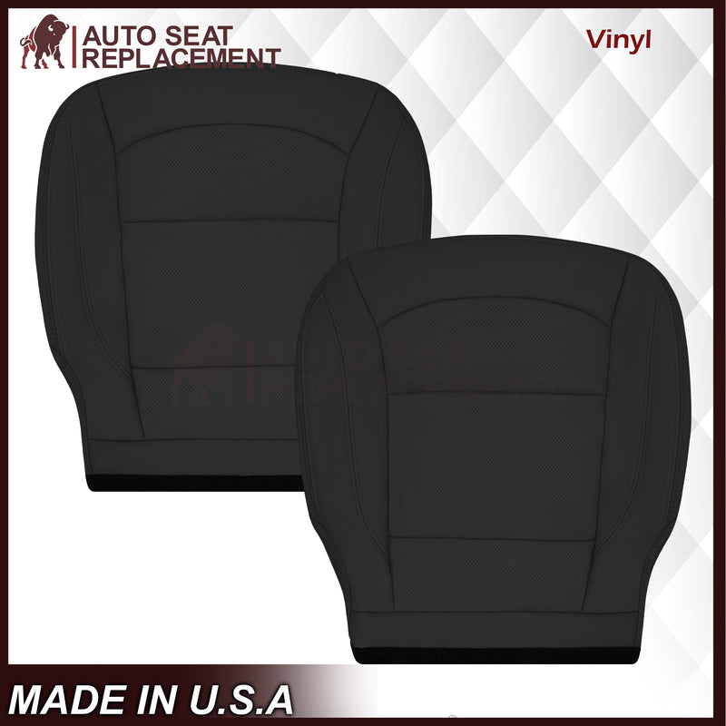 2016-2019 Ford Explorer Limited Replacement Leather or Synthetic Leather Seat Cover:  Ebony Black Perforated