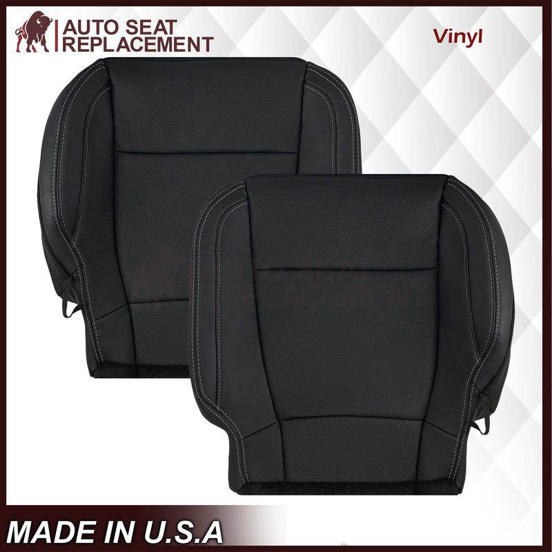 2015-2017 Ford F150 Lariat Charcoal Black Replacement Seat Covers in Leather or Synthetic Leather