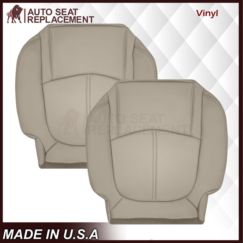 2008-2012 Buick Enclave Second Row Bottom Replacement Seat Covers In Tan: Choose Leather or Syn. Leather - Auto Seat Replacement