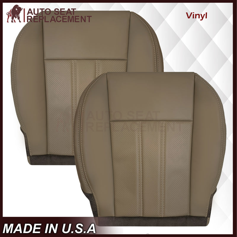 2008 -2020 For Dodge Grand Caravan Front Replacement Seat Cover: Tan Perforated - Auto Seat Replacement