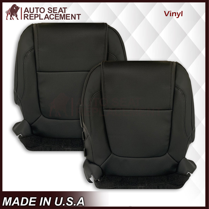 2011 - 2015 Ford Explorer Replacement Perforated Leather/Vinyl Bottom Seat Covers In Black : Choose Leather OR Vinyl