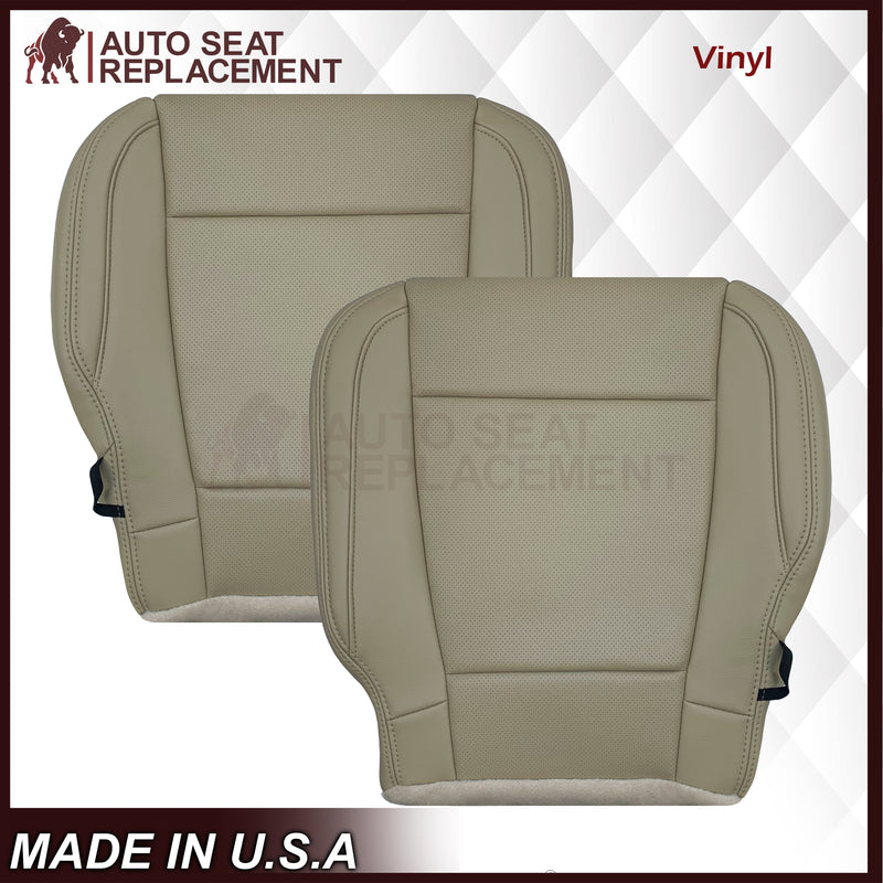 2015-2017 Ford F-150 Lariat Light Cashmere Tan Replacement Seat Covers in Genuine Leather or Synthetic Leather: Choose your pieces