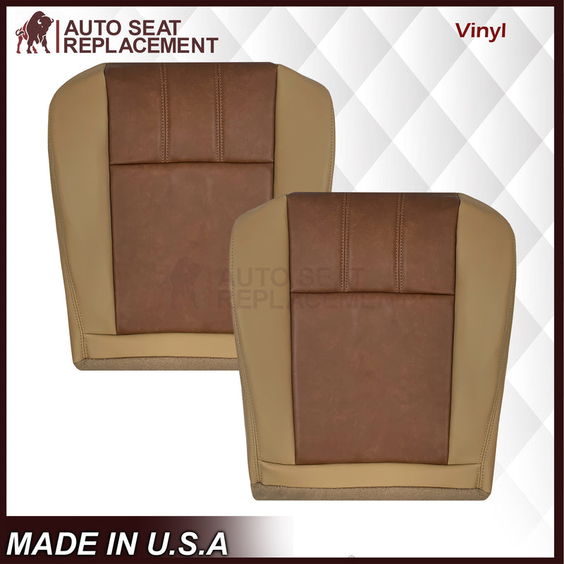 2009-2018 Ford E350 E450 E550 Econoline Van Replacement Seat Covers In 2 Tone Tan