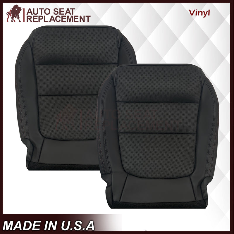 2013 to 2015 For Mazda CX-5 Driver Passenger Black Perforated Leather Seat Cover