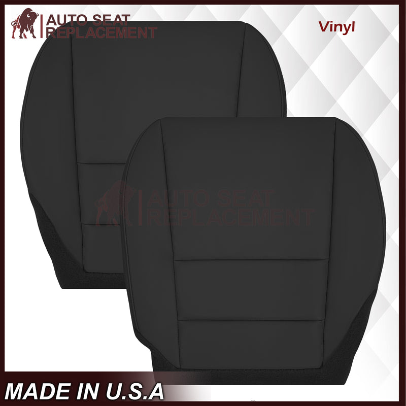 2007 - 2013 Acura MDX Driver Or Passenger Replacement Seat Covers: Non-Perforated Black