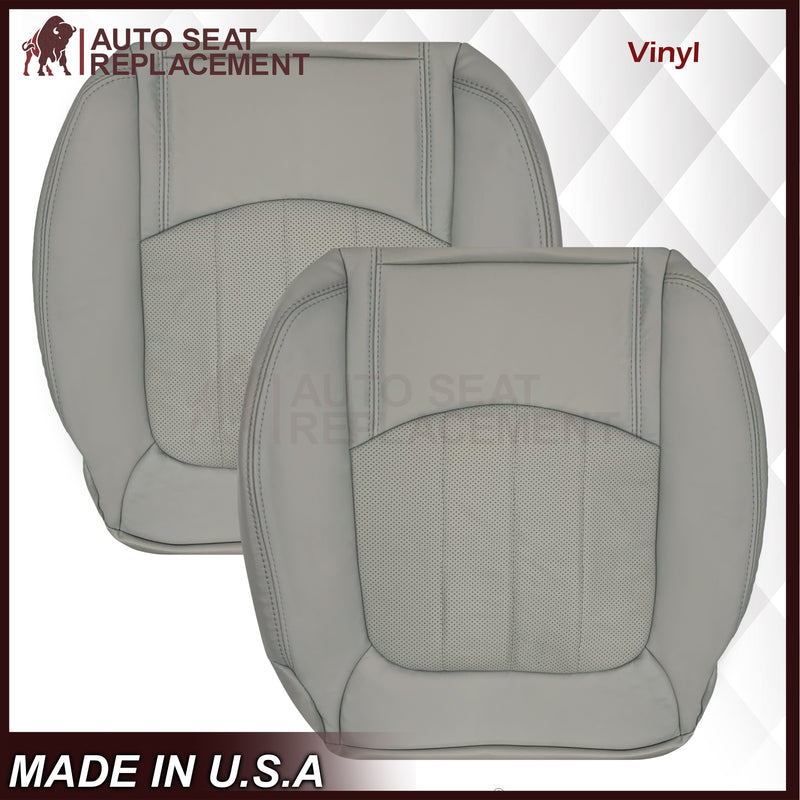 2008-2012 Buick Enclave Perforated Replacement Seat Covers In Gray: Choose Leather or Syn. Leather