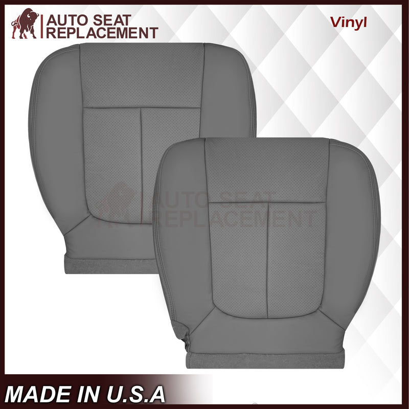 2009 - 2014 Ford F150 Lariat Crew Cab Perforated Replacement Seat Cover Steel Gray