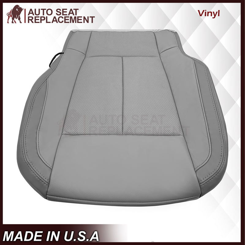 2018-2020 Ford F-150 Lariat Replacement Cowhide Leather or Synthetic Leather Seat Cover: Gray, Perforated - Auto Seat Replacement